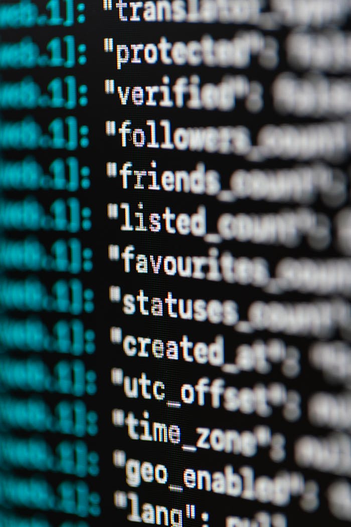 gallery-2 Extreme close-up of computer code displaying various programming terms and elements.